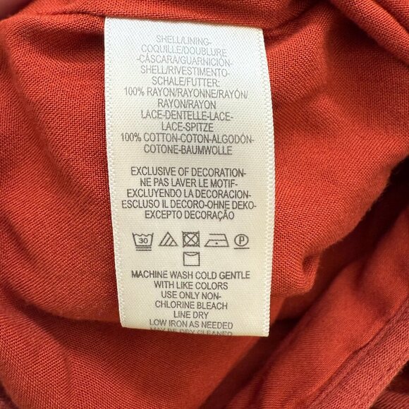 Maeve Anthropologie Desert Embroidered Jumpsuit Women's 2 Orange Wide Leg Crop - Picture 16 of 16